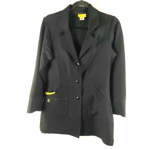 Wonder Wink Women's Scrub Jacket Cost Size X Small Black No Iron